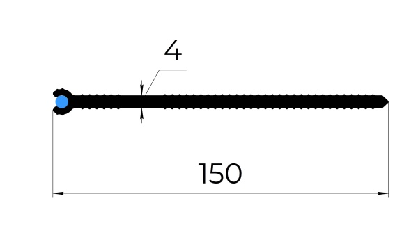 Гидрошпонка ПВХ HVS-150/1 (4) с гидрофильным шнуром